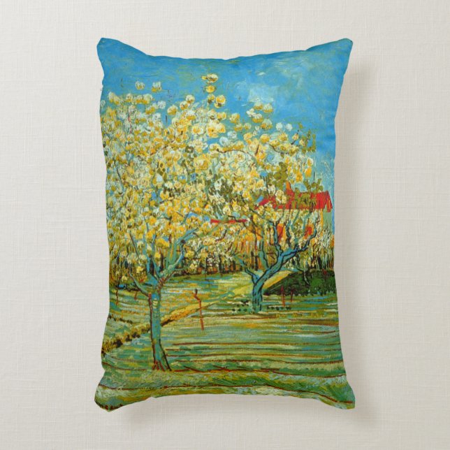 Fruktträdgård i blomning av Vincent van Gogh Prydnadskudde (Framsidan(Vertikal))