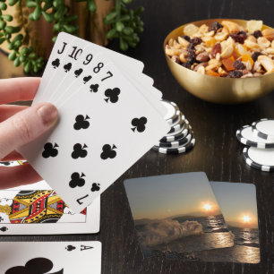 Fruktvatten i Kroatien - vacker solnedgång Casinokort