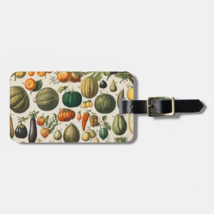 Fruktvegetativ botanisk vetenskaplig illustration bagagebricka