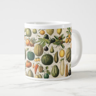 Fruktvegetativ botanisk vetenskaplig illustration jumbo mugg