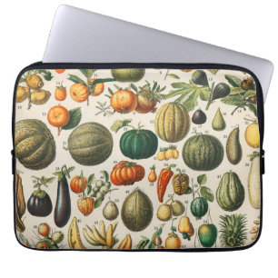 Fruktvegetativ botanisk vetenskaplig illustration laptop fodral