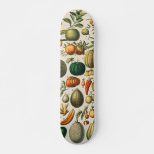 Fruktvegetativ botanisk vetenskaplig illustration mini skateboard bräda 18,5 cm