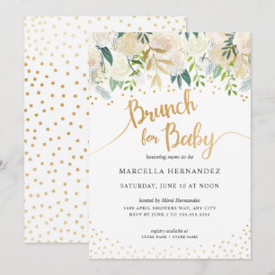 Frunch för baby showerinbjudan för baby inbjudningar
