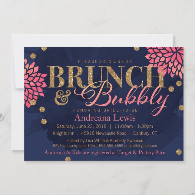Frunch och bubblig inbjudan för (Framsida)