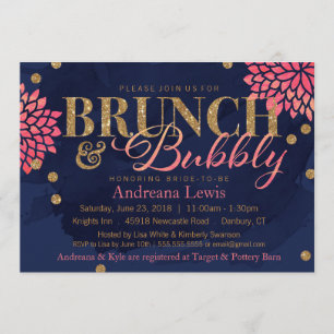Frunch och bubblig inbjudan för