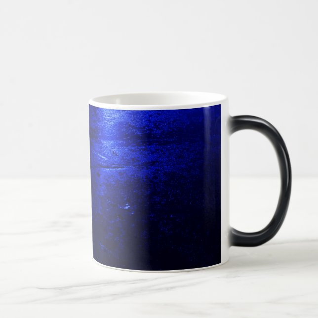 Frusen blå svart/vit 11 oz Morphing-mugg Magisk Mugg (Höger)