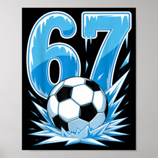 Frusen fotboll 67 Is Sport Nummer Vinterstil _1 Poster
