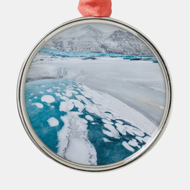 Frusen glaciäris, Island Julgransprydnad Metall (Framsidan)