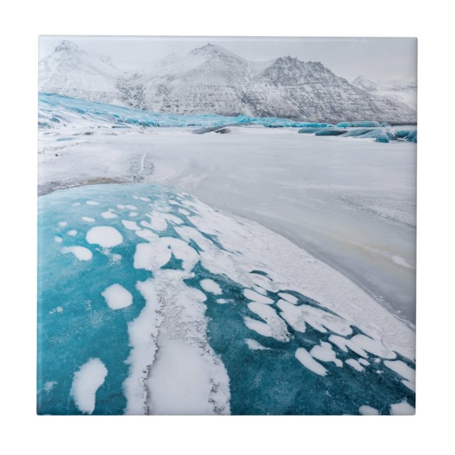 Frusen glaciäris, Island Kakelplatta (Framsidan)