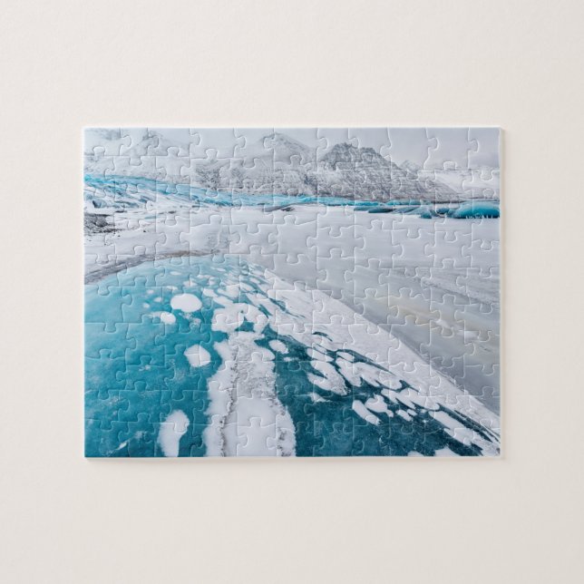 Frusen glaciäris, Island Pussel (Horisontell)
