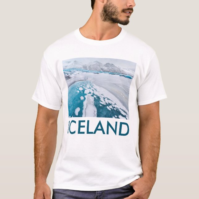 Frusen glaciäris, Island T Shirt (Framsida)