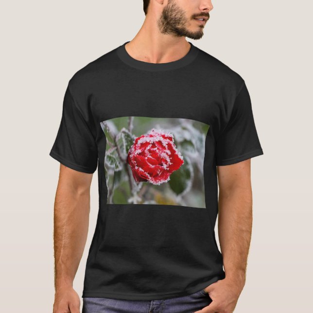 Frusen Ros Frost Skönhet T-shirt (Framsida)