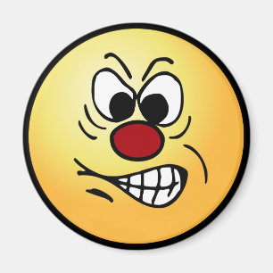 Frustrerat ansikte Grumpey Magnet