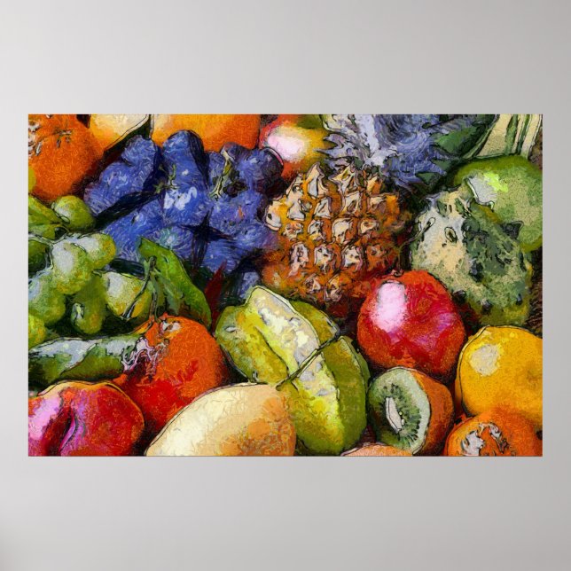 FRUTAS DIVERSAS VARIOUS FRUITS VERSCHIEDENE FRÜCHT POSTER (Framsidan)
