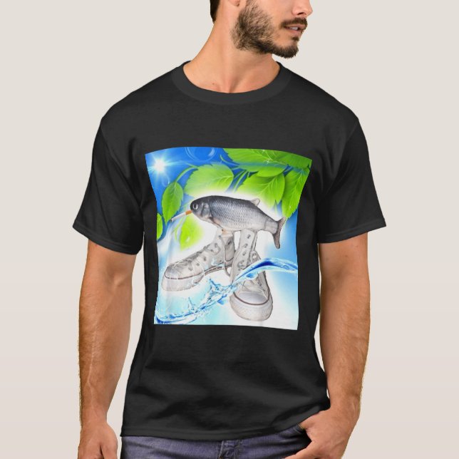 Frutiger aero fisk  t shirt (Framsida)
