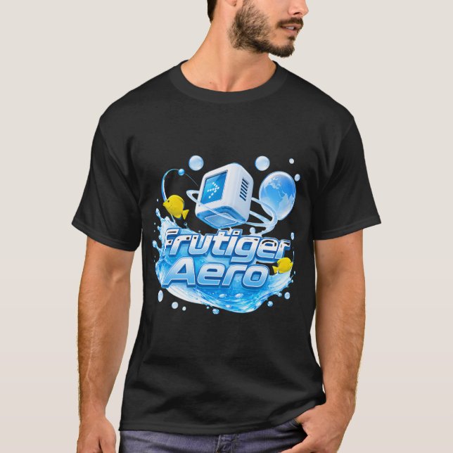 Frutiger Aero Retro Internetestetik T Shirt (Framsida)