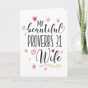 Fruuppmuntran, religiösa - fru för Proverbs 31 Kort