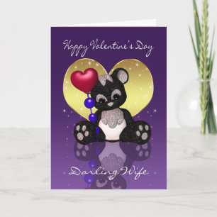 Fruvalentin kort för dag - gullig Pandabjörn