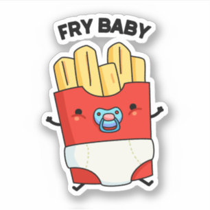Fry Baby Funny Fransk Fries Pun Klistermärken