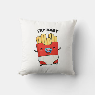 Fry Baby Funny Fransk Fries Pun Kudde