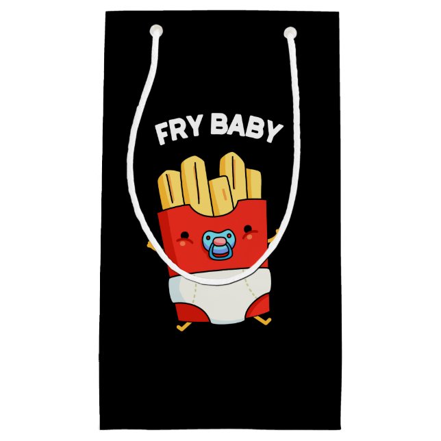 Fry Baby Funny Fransk Fries Pun Mörk BG (Framsidan)