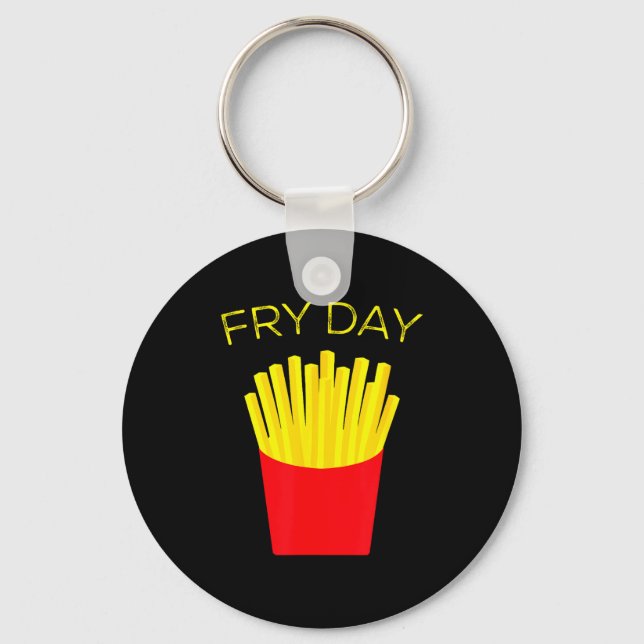 Fry Day, pommes frites, Tgif Tack Gud Det Är Freda Nyckelring (Framsida)