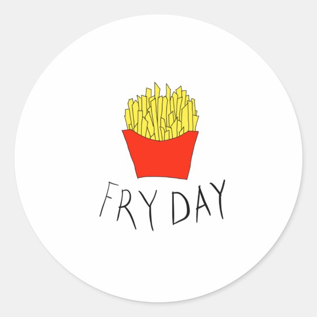 Fry day runt klistermärke (Framsida)