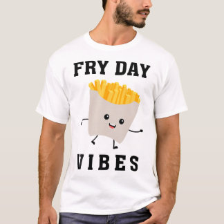 Fry Day Vibes Funny Fransk Fries Kid T Shirt