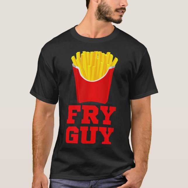 Fry Guy Fast Food Lover Fries Funny Novelty  T Shirt (Framsida)