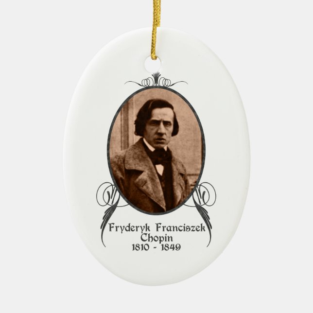 Fryderyk Franciszek Chopin prydnad Julgransprydnad Keramik (Framsidan)
