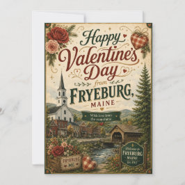 Fryeburg Maine Alla hjärtans dags kort