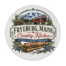 Fryeburg Maine Country Köksdekorativt Glas