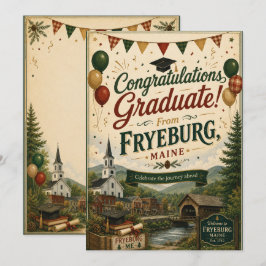 Fryeburg Maine Examen Grattiskort Julkort