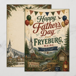 Fryeburg Maine Fars Dag Gratulationskort Julkort