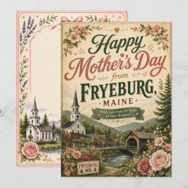 Fryeburg Maine Mors Dag Gratulationskort Julkort