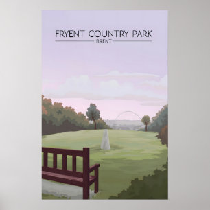 Fryent Country Park Brent London Resemålning Affis Poster