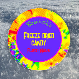 Frys etikett för torkad Personlig av godis med fär