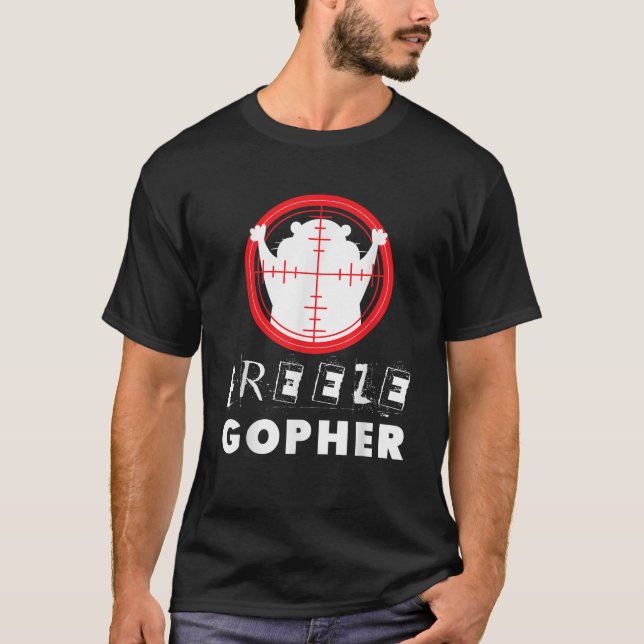 Frys Gopher T Shirt Hunter Gopher (Framsida)