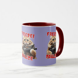 Frys! Pawlice Funny Gift för Cat Lovers Mugg