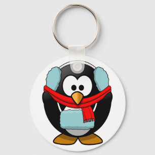 Frysa pingvinet Keychain Nyckelring