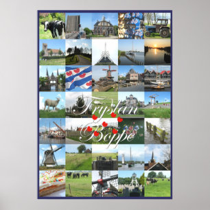 Fryslan Boppe Friesland fotoaffisch Poster