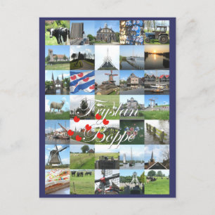 Fryslân Boppe Friesland fotovykort Kaart Vykort