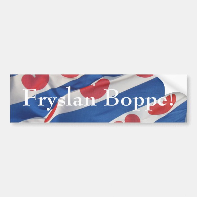 Fryslan Boppe Frisianflagga rikliga mer sjuka Bildekal (Framsidan)
