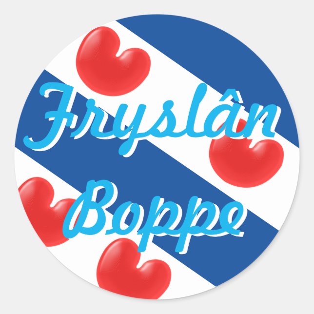 Fryslân Boppe Runt Klistermärke (Framsida)