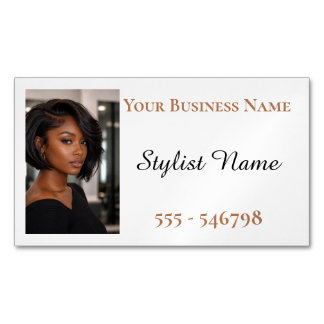 Frysmagnet för frisör afroamerikan magnetiska visitkort