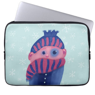 Frysning av fläsk och scarf i Kallets vinter Laptop Sleeve