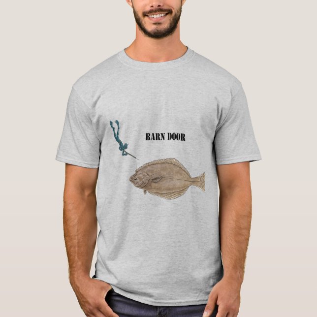 Frysning av högtalare och stor hälleflundra t shirt (Framsida)