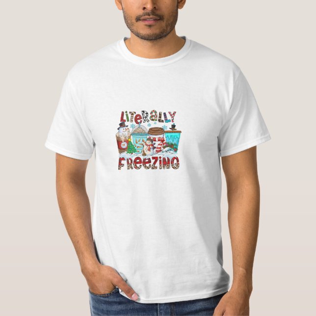Frysning av Julleopard T Shirt (Framsida)