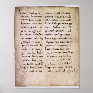 Frysning av Manuscript-replikutskrift Poster