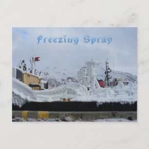 Frysning av spray på en bränslebarge, nederländsk vykort